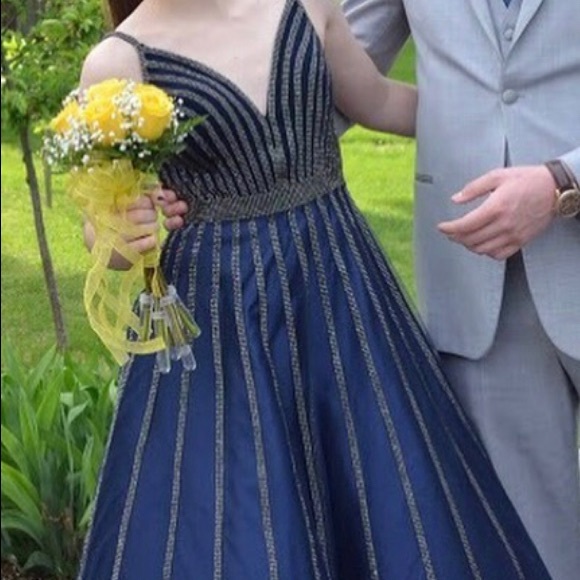 Jovani midnight blue ball gown - Picture 5 of 5